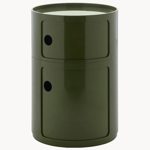 Kartell Design container Componibili, 2 modules, H 62 cm Groen