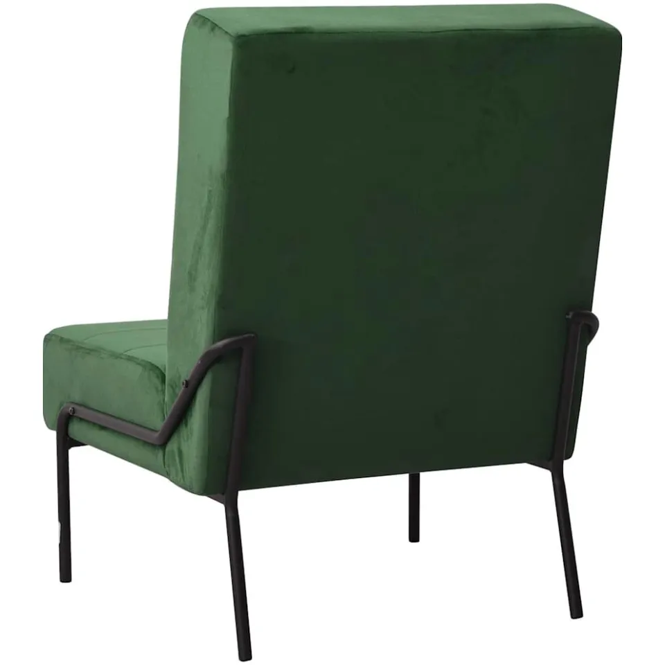 vidaXL Relaxstoel 65x79x87 cm fluweel donkergroen groen, foto 3