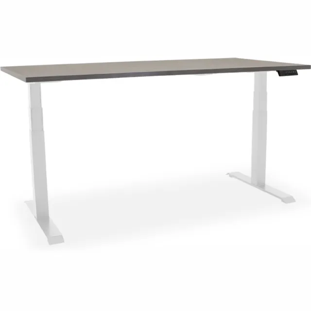 Officetopper Essential elektrisch zit-sta bureau - 180x80cm -dark oak/wit
