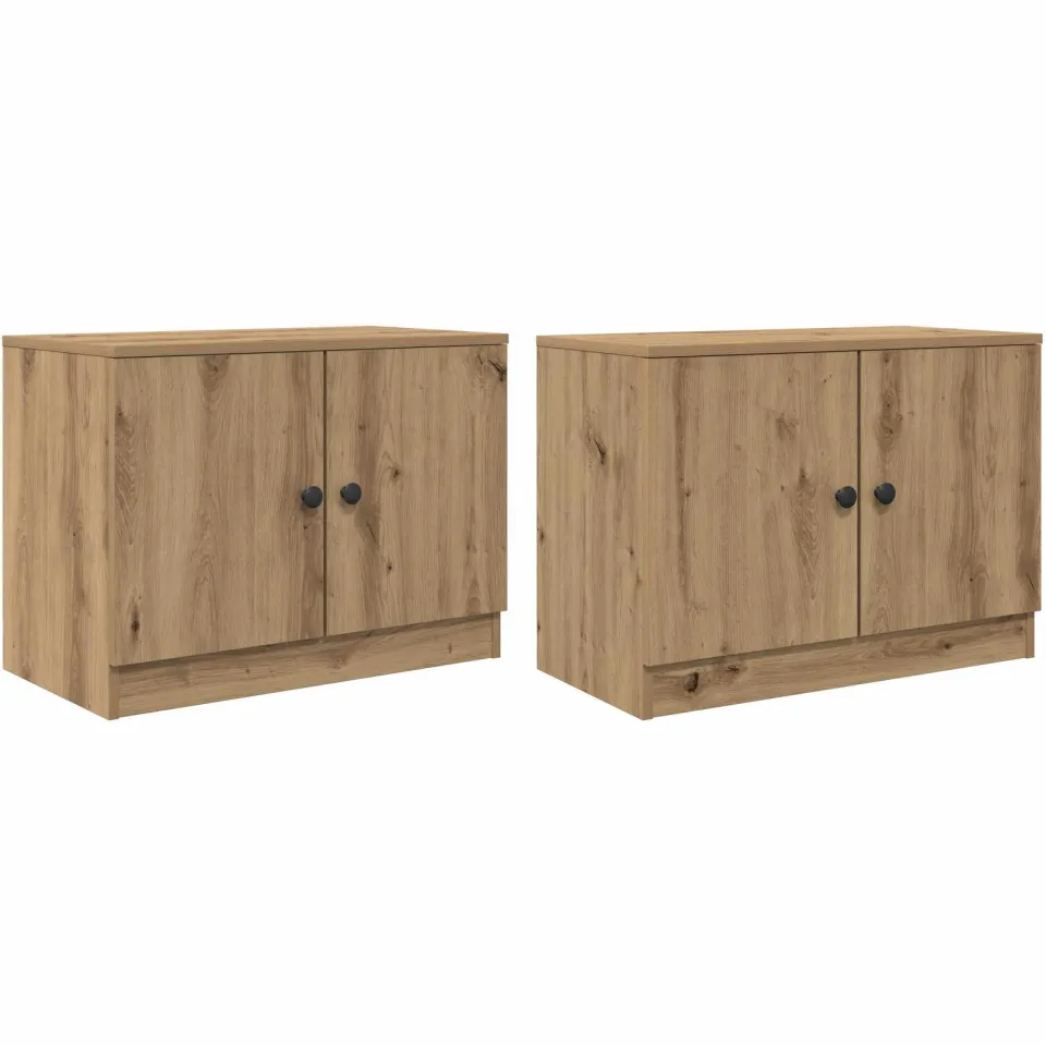 vidaXL Opbergkast voor Loftbed 2 st Artisanaal eiken 66 x 35 x 48 cm, foto 4