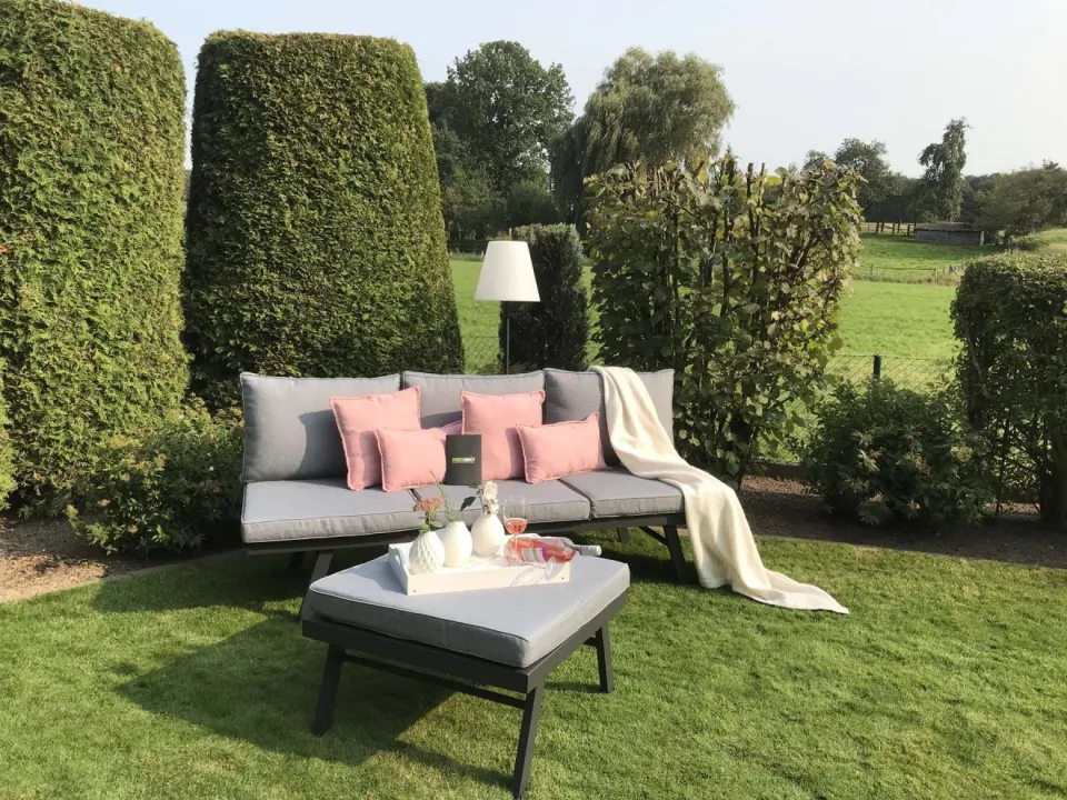 Forza Furniture Forza Vadena lounge tuintafel 72x72x34cm grijs, foto 2
