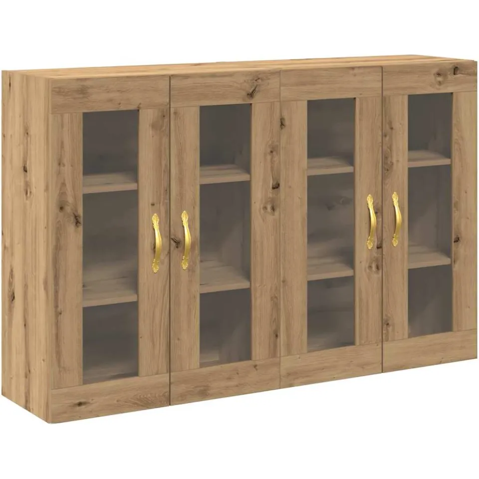 vidaXL Wandkasten 2 st Artisan Eiken 69,5 x 34 x 90 cm Bewerkt hout, foto 3