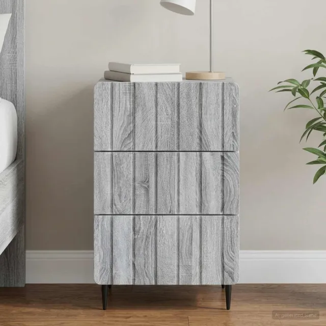 vidaXL Nachtkastje met lade Grijs sonoma 43x 41 x 68 cm Bewerkt hout