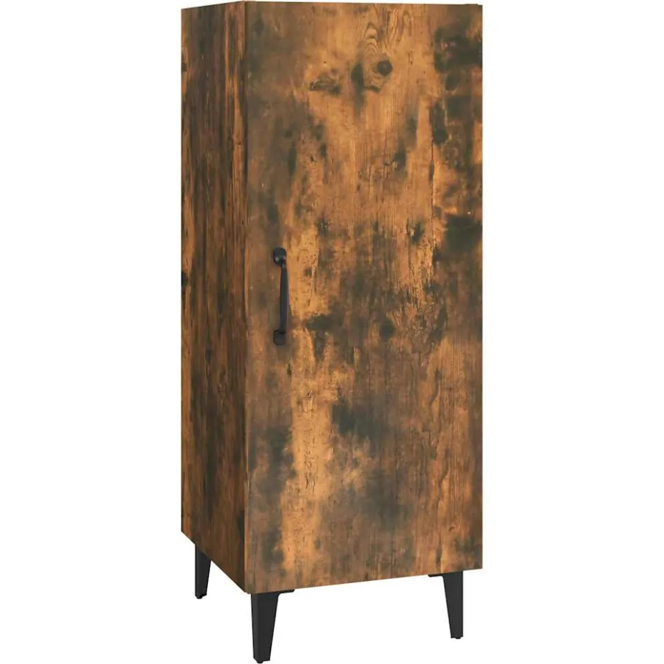 vidaXL Dressoir 34,5x34x90 cm bewerkt hout gerookt eikenkleurig