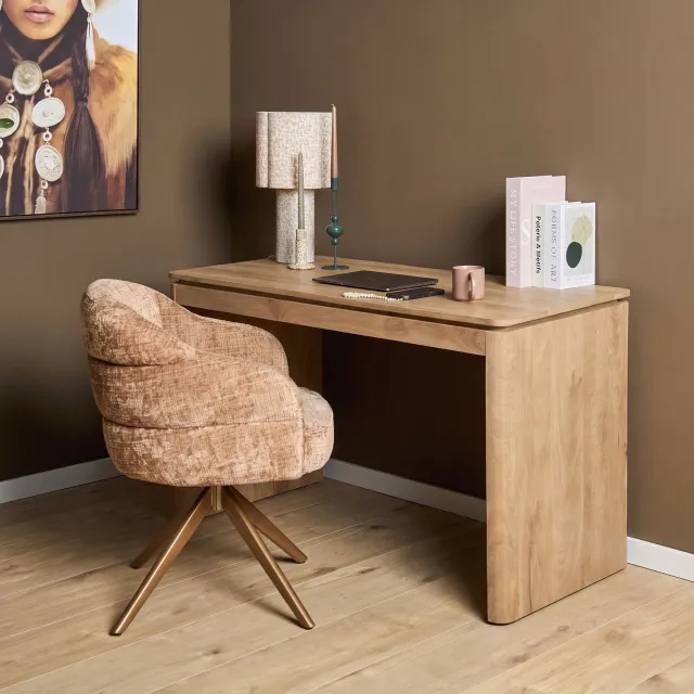 Starfurn Bureau Dallas mangohout 130 cm - naturel