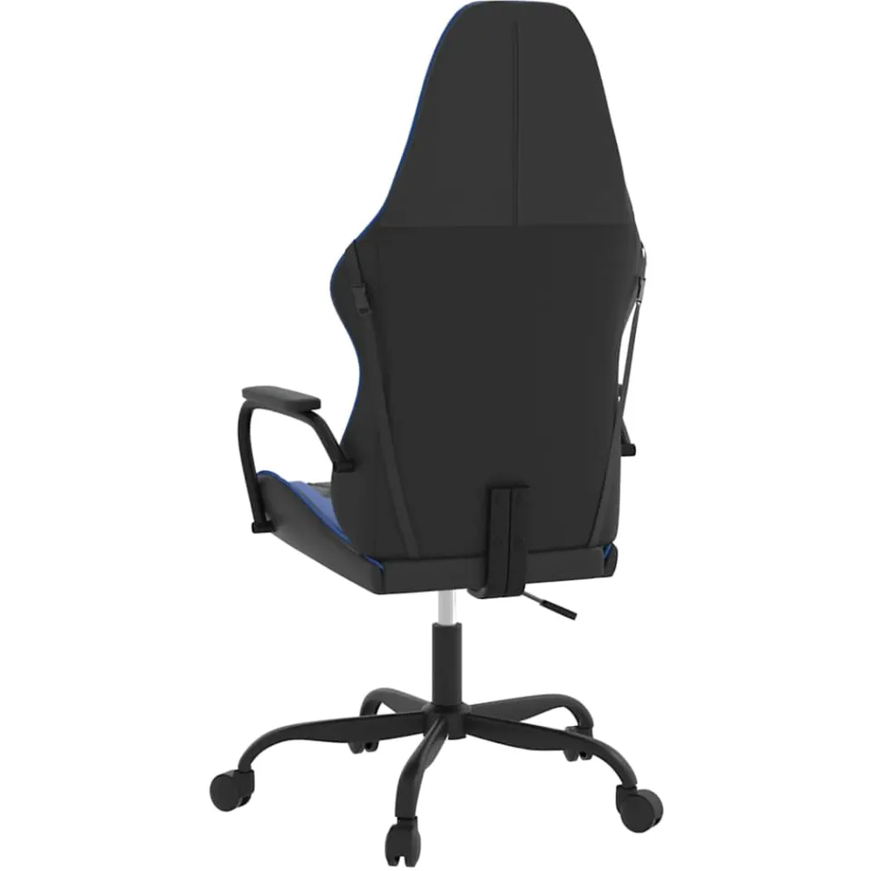 vidaXL Gamestoel kunstleer zwart en blauw, foto 4