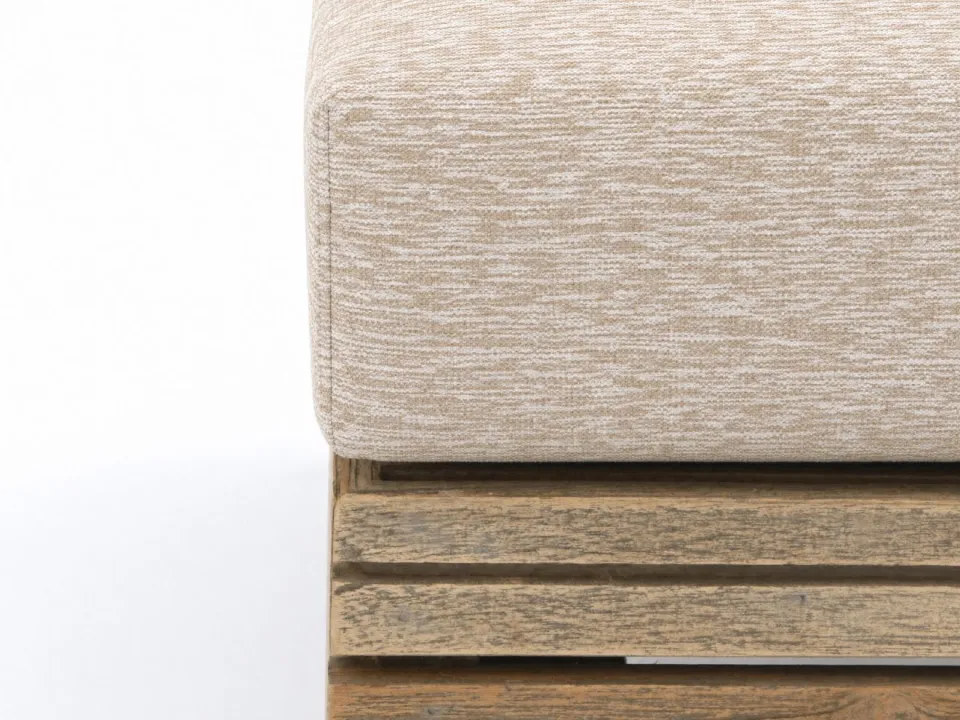 ROUGH Furniture ROUGH-D lounge voetenbank 89x52,5cm taupe, foto 4