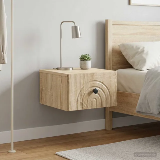 vidaXL Wandbeugel Bedkast 2 st Sonoma Eiken 33 x 34,5 x 20 cm, foto 2