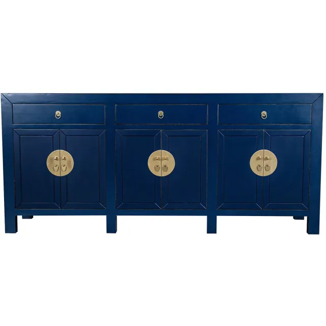Fine Asianliving Chinese Dressoir Blauw Midnight Blue - Orientique Collection B190xD40xH85cm Chinese Meubels Oosterse Kast