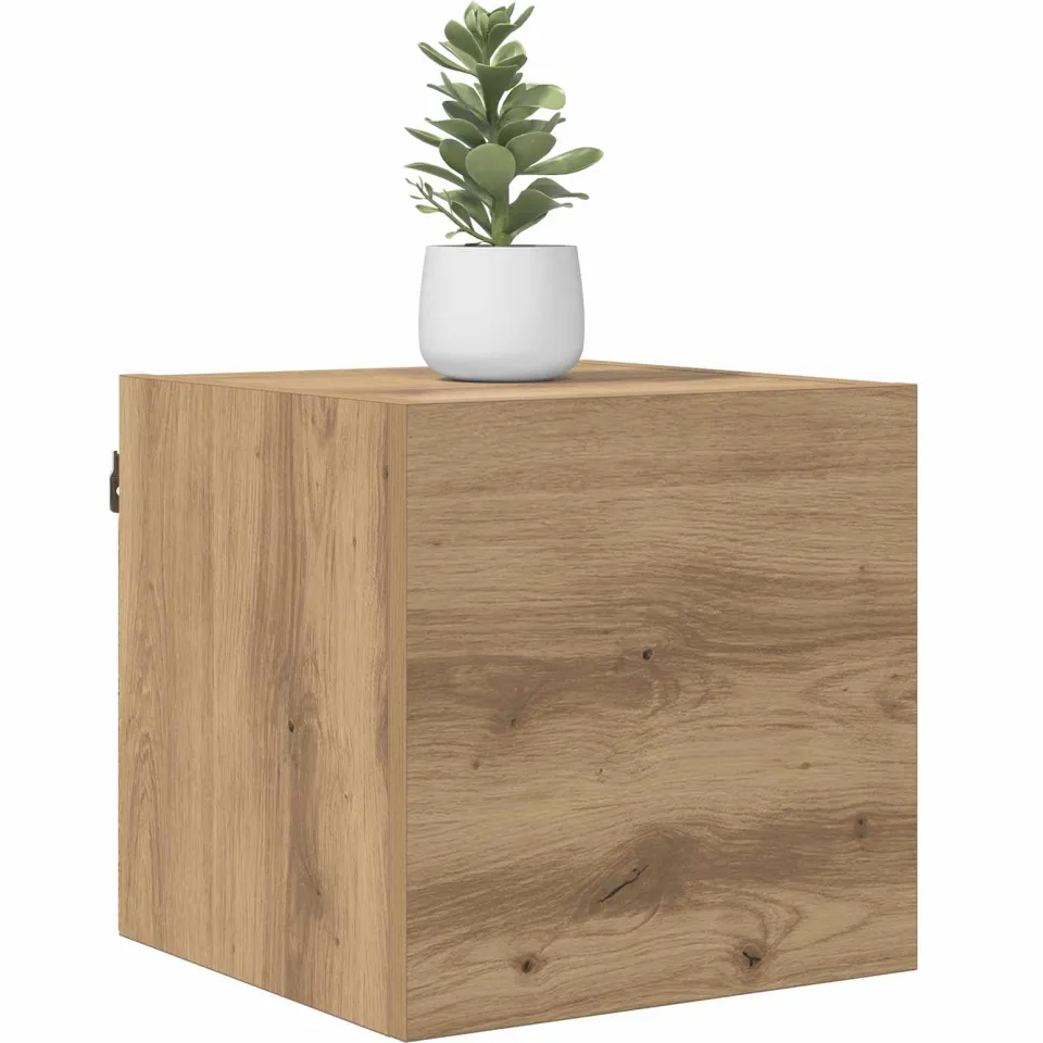 vidaXL Wandgemonteerde TV-kast Artisanaal eiken Bewerkt hout, foto 3