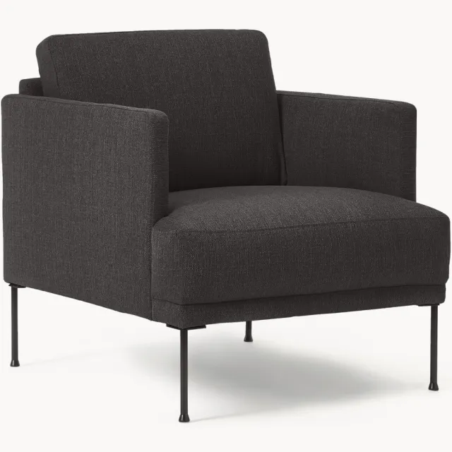 Westwing Collection Fauteuil Fluente Antraciet