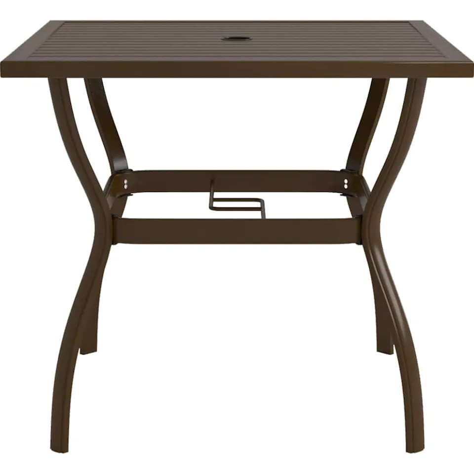 vidaXL Tuintafel 81,5x81,5x72 cm staal bruin