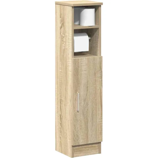 vidaXL Badkamerkast met rolhouder 20,5x22x90 cm sonoma eikenkleurig Bruin