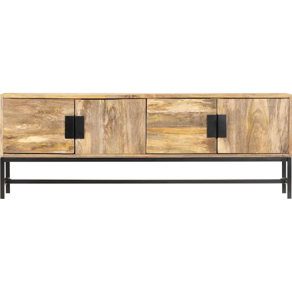 vidaXL Tv-meubel 140x30x50 cm massief mangohout bruin, foto 2
