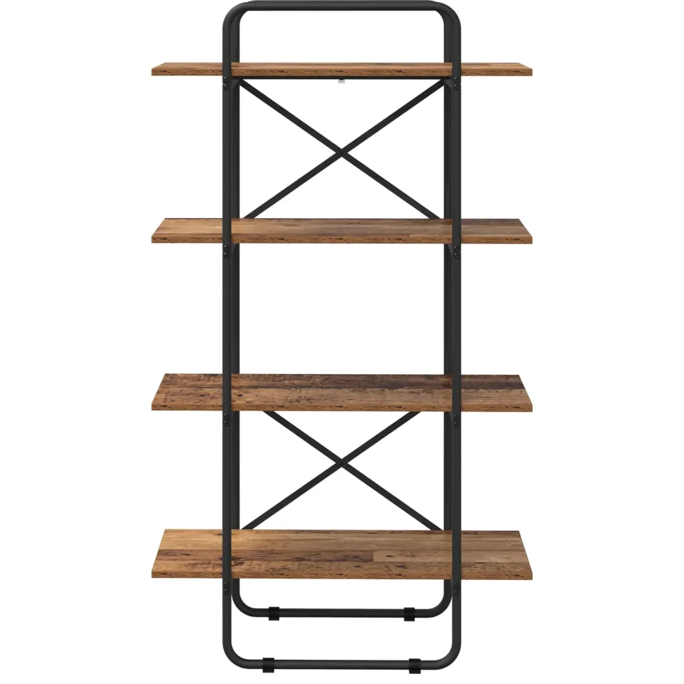 vidaXL Boekenrek 4-laags 60 x 35 x 140 cm PB Eikenhout Bruin