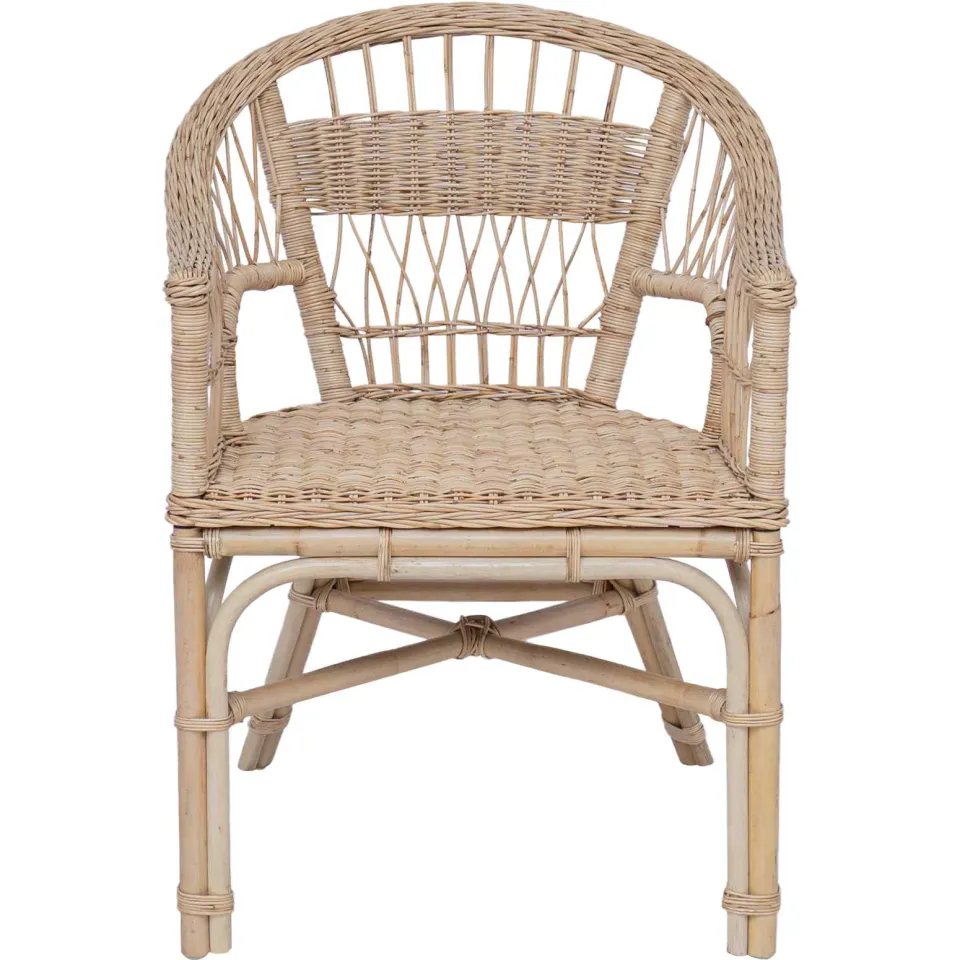 vidaXL Stapelstoel Rattan Naturel 60 x 60 x 81 cm, foto 4