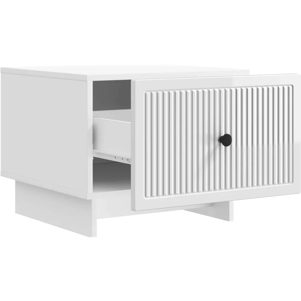 vidaXL Salontafel Hoogglans Wit 49 x 50 x 40 cm Bewerkt hout, foto 4