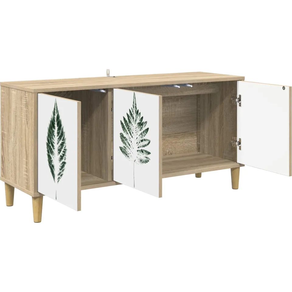 vidaXL Tv-meubel HANAU 102 x 33 x 50 cm Sonoma Bewerkt hout Bruin