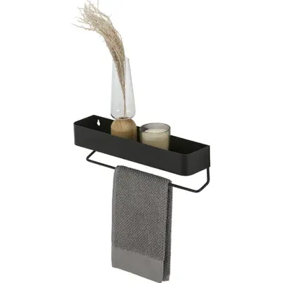 Sealskin Planchet Brix - Poedergecoat - Metaal - Schroeven - Zwart - 35x8cm