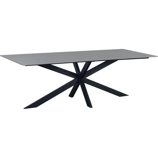 Dimehouse Eettafel Edin Sintered Stone Marmerlook Grijs 230 x 100 x 76cm - Marmer - Modern - Rechthoek