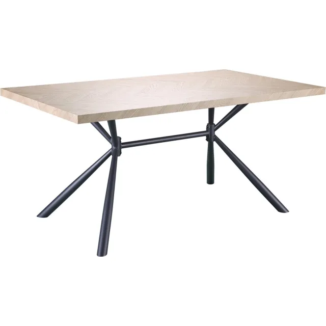 Notio Living Monza-Eettafel - 160x90 cm - Visgraat Eikenlook Bruin