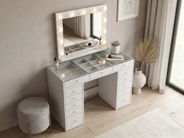 Mobistoxx Jessie Deluxe make-uptafel wit