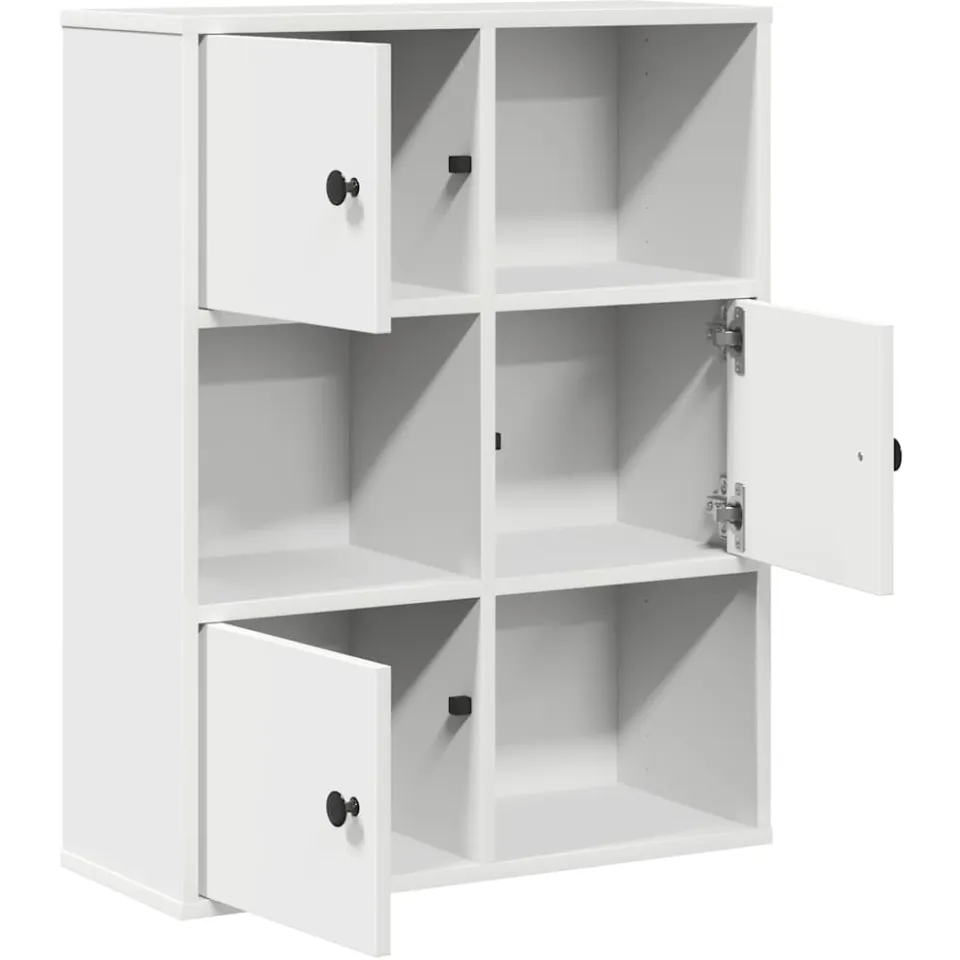 vidaXL Boekenkast 60x24x76,5 cm bewerkt hout wit, foto 4