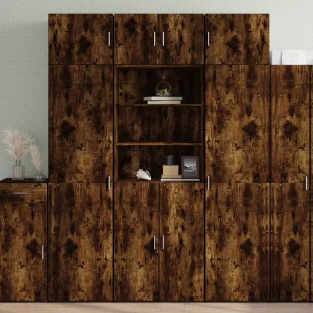 vidaXL Hoge kast 70x42,5x185 cm bewerkt hout gerookt eikenkleurig Bruin