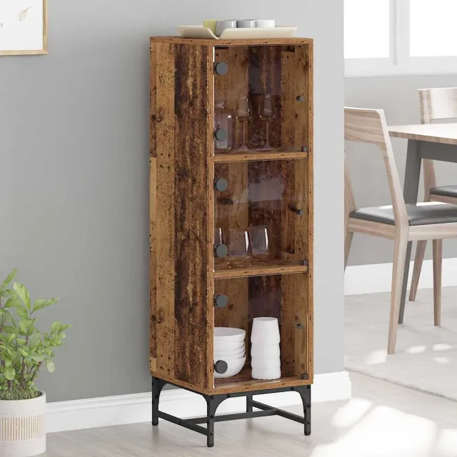 vidaXL Dressoir Oudhout 35 x 37 x 117 cm Bruin
