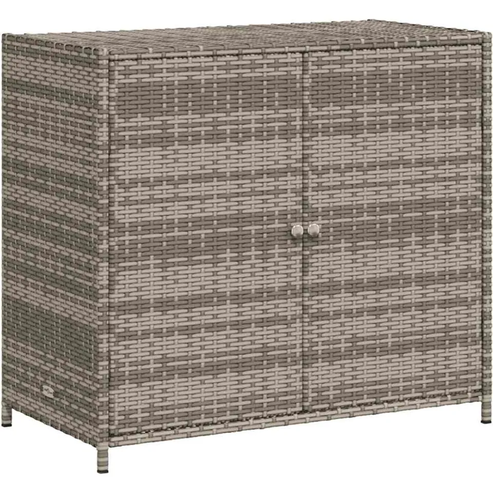 vidaXL Tuinkast 83x45x76 cm poly rattan grijs