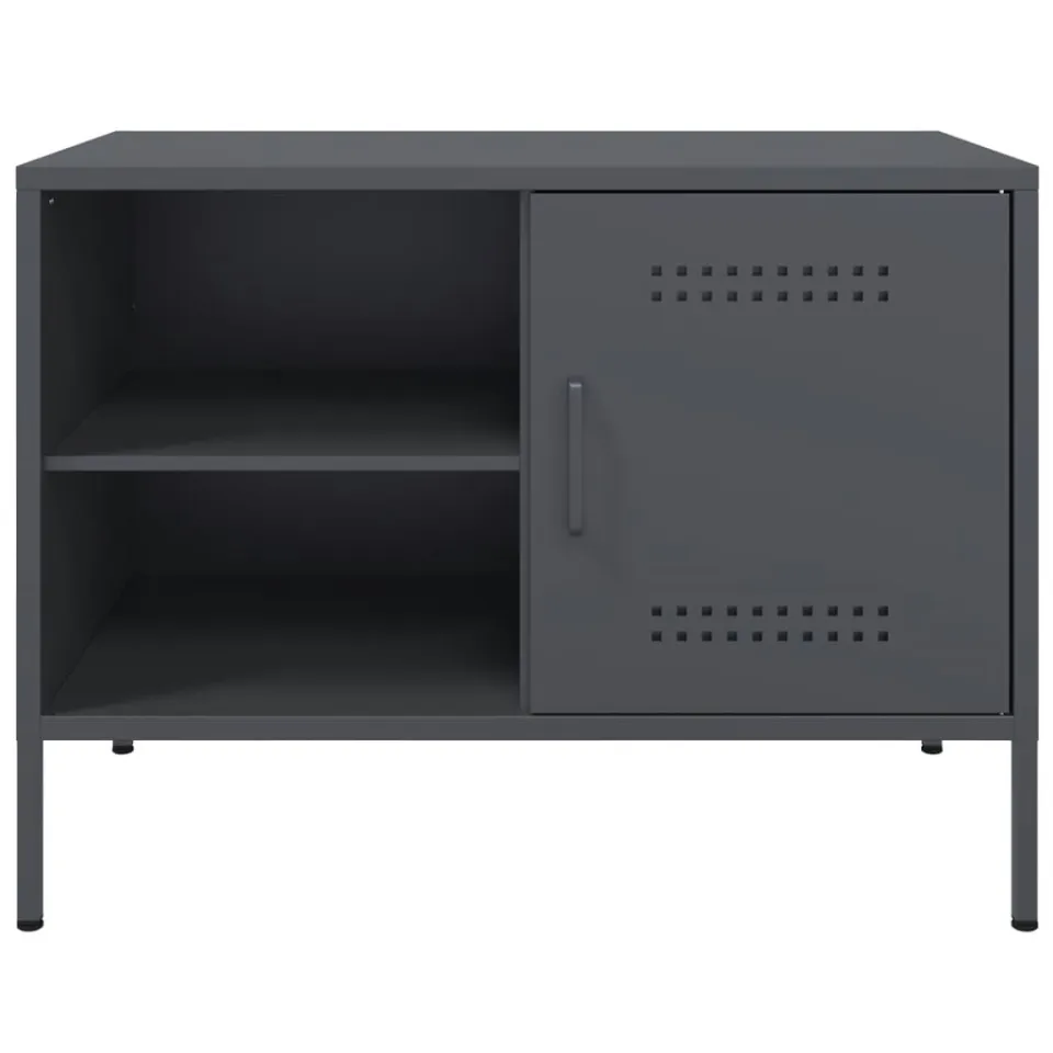 vidaXL Tv-meubel 68x39x50,5 cm staal antracietkleurig, foto 4