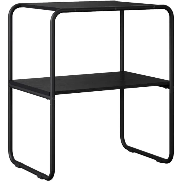 vidaXL Wandtafel - Zwart - eiken - 100 - x - 42,5 - x - 70 - cm - Bewerkt - hout Zwart eiken