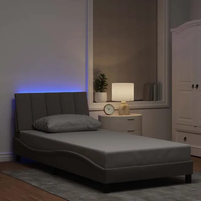 vidaXL Bedframe zonder matras "Hanko" 100x200 cm stof taupe