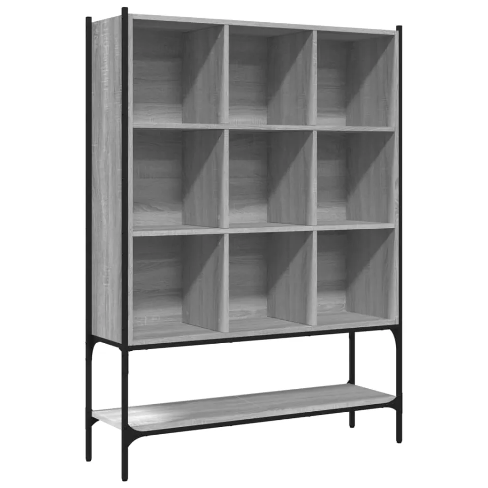 vidaXL Boekenkast 102x30x141,5 cm bewerkt hout grijs sonoma eikenkleur