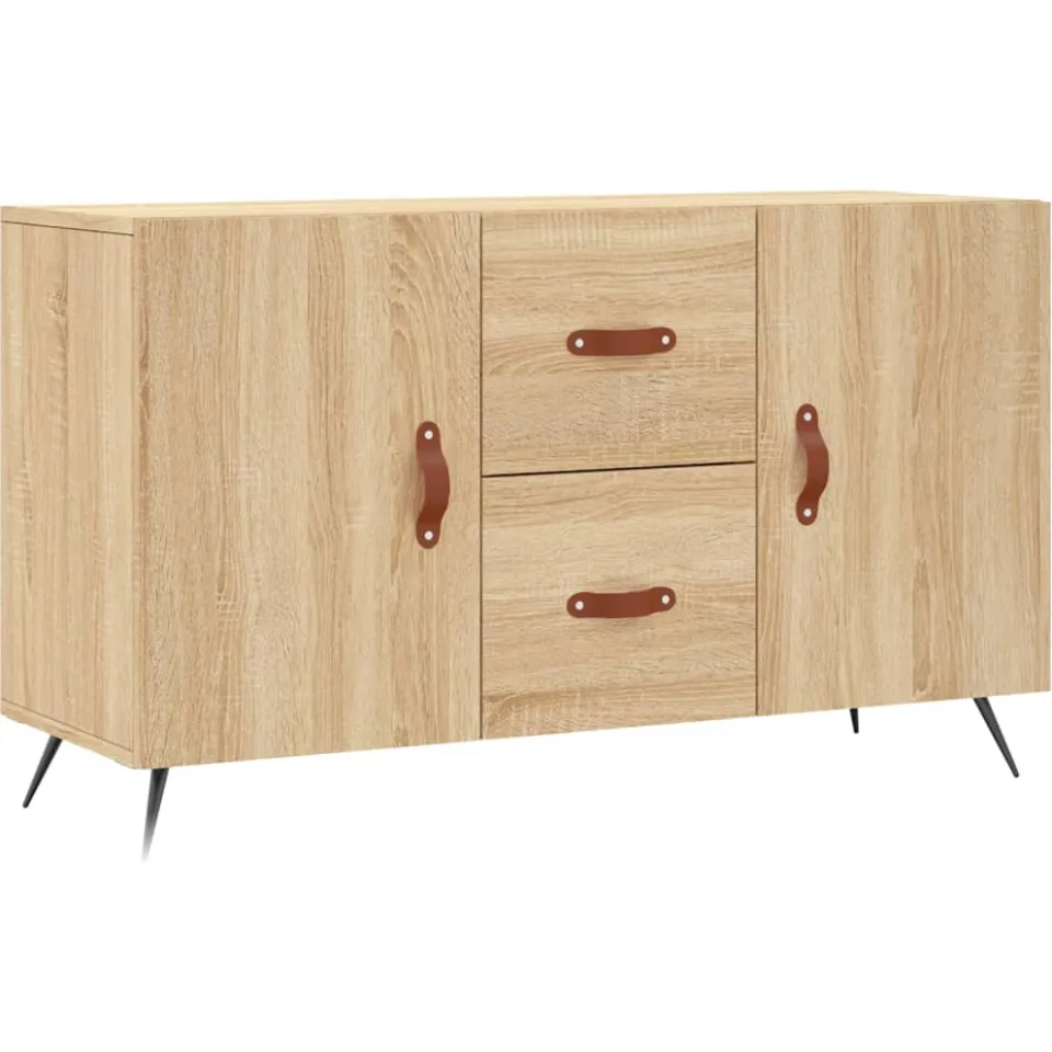 vidaXL Dressoir 100x36x60 cm bewerkt hout sonoma eikenkleurig, foto 3