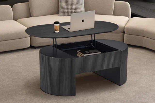 Rousseau Salontafel 'Lagos' 120 cm Lift-top Decor Donkerbruin