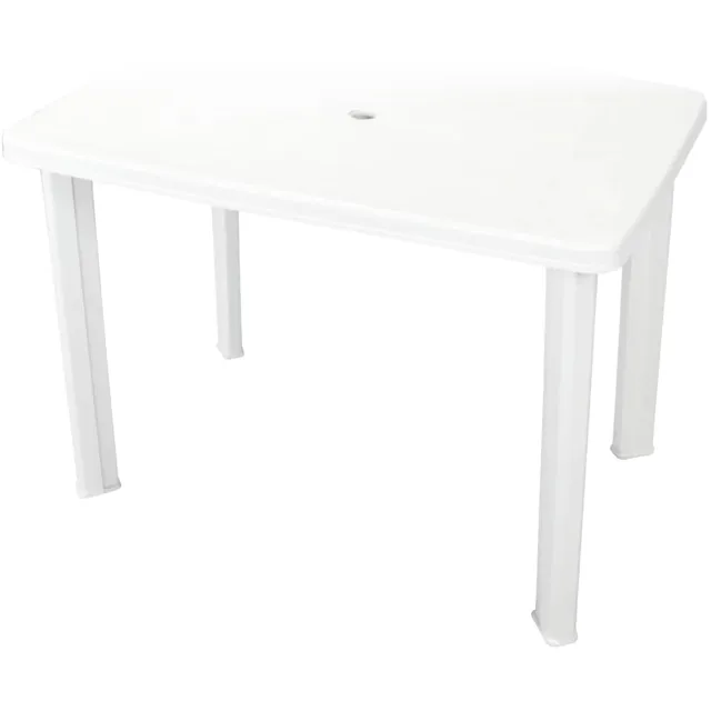 vidaXL Tuintafel 101x68x72 cm kunststof wit, foto 2