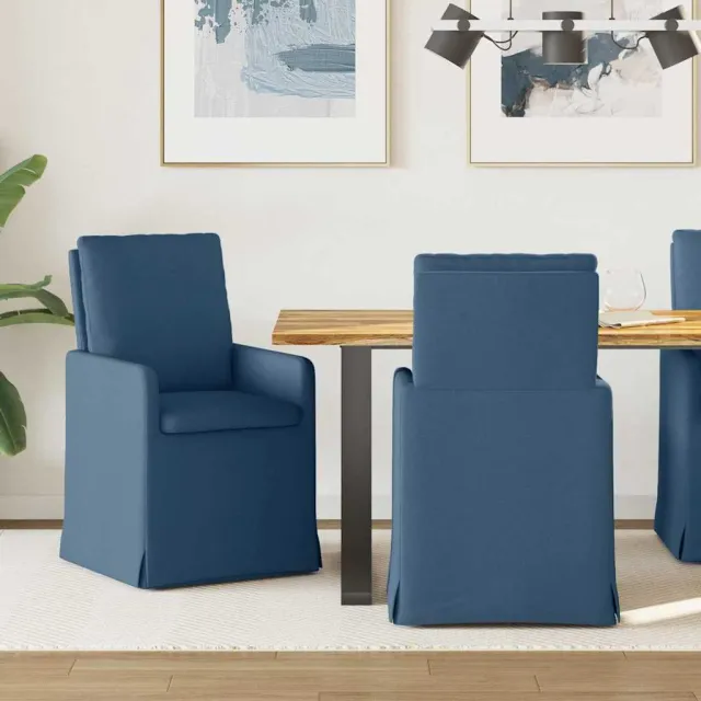 vidaXL Eettafelstoelen 2 st Stof Blauw 57 x 67 x 98 cm, foto 2