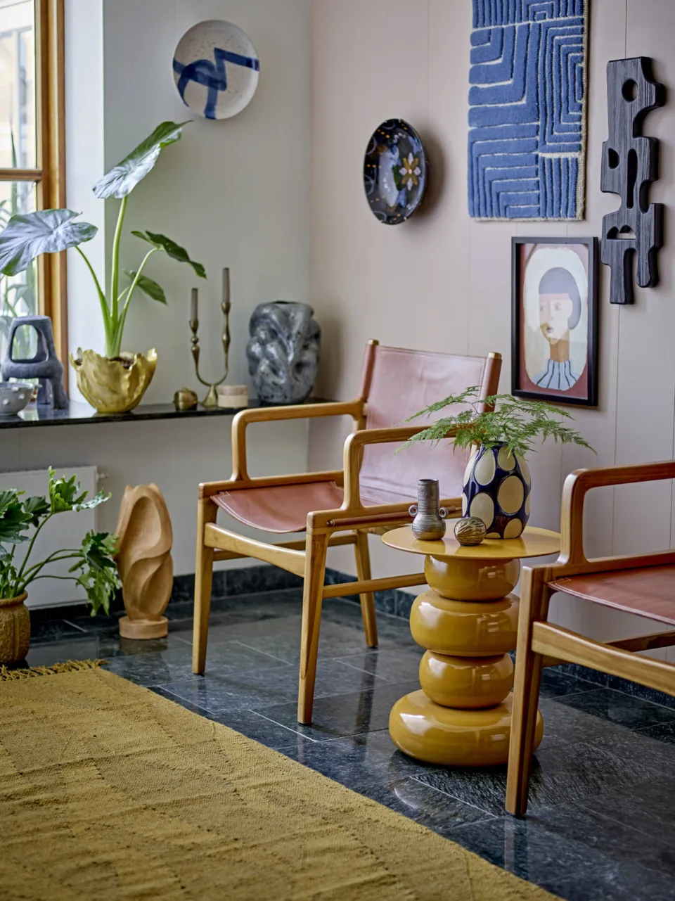 Bloomingville Olonne bijzettafel geel, foto 4