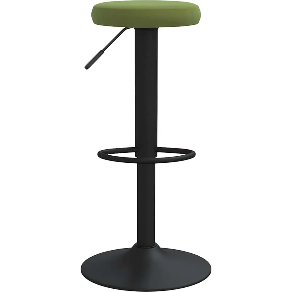 vidaXL Barkrukken 2 st fluweel lichtgroen groen, foto 2