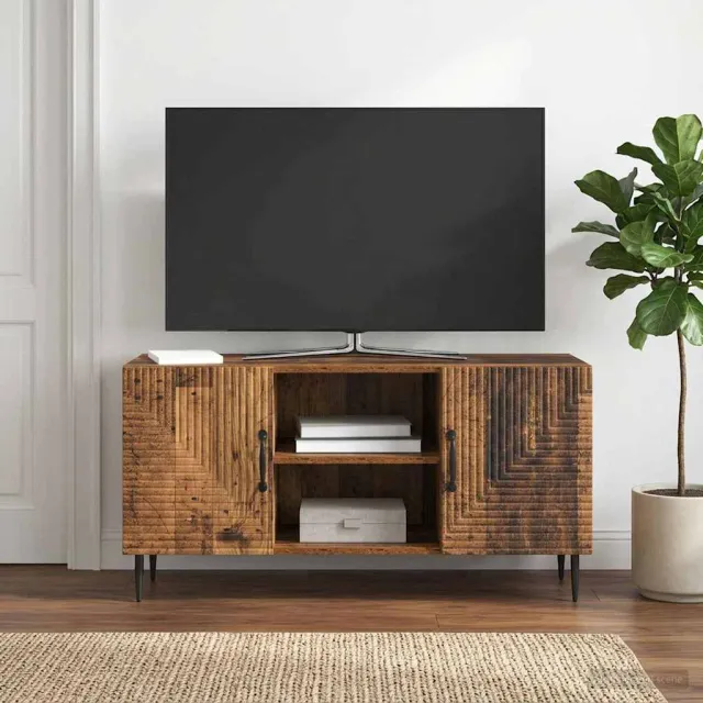 vidaXL TV-kast Oud hout 102 x 34,5 x 50 cm Bewerkt hout bruin, foto 2