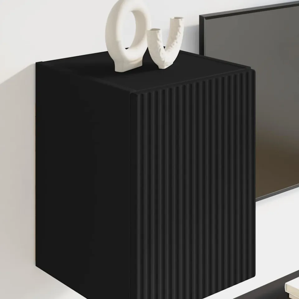 vidaXL TV Wandkast 30 x 31 x 40 cm Zwart Bewerkt hout, foto 4