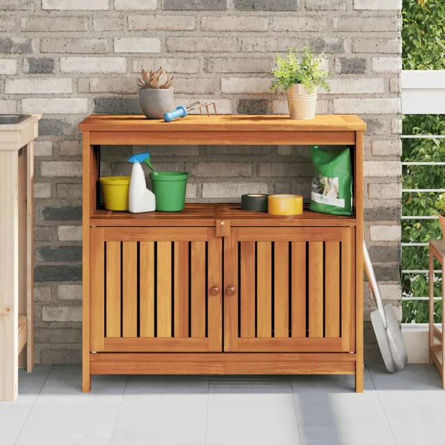 vidaXL Tuinwandtafel 80x35x75 cm massief acaciahout bruin, foto 2