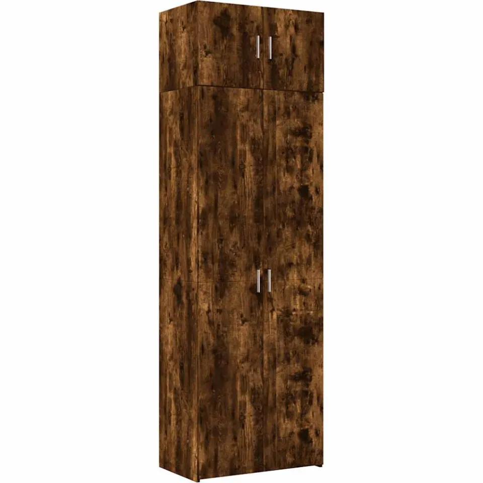 vidaXL Opbergkast 70x42,5x225 cm bewerkt hout gerookt eikenkleur, foto 3