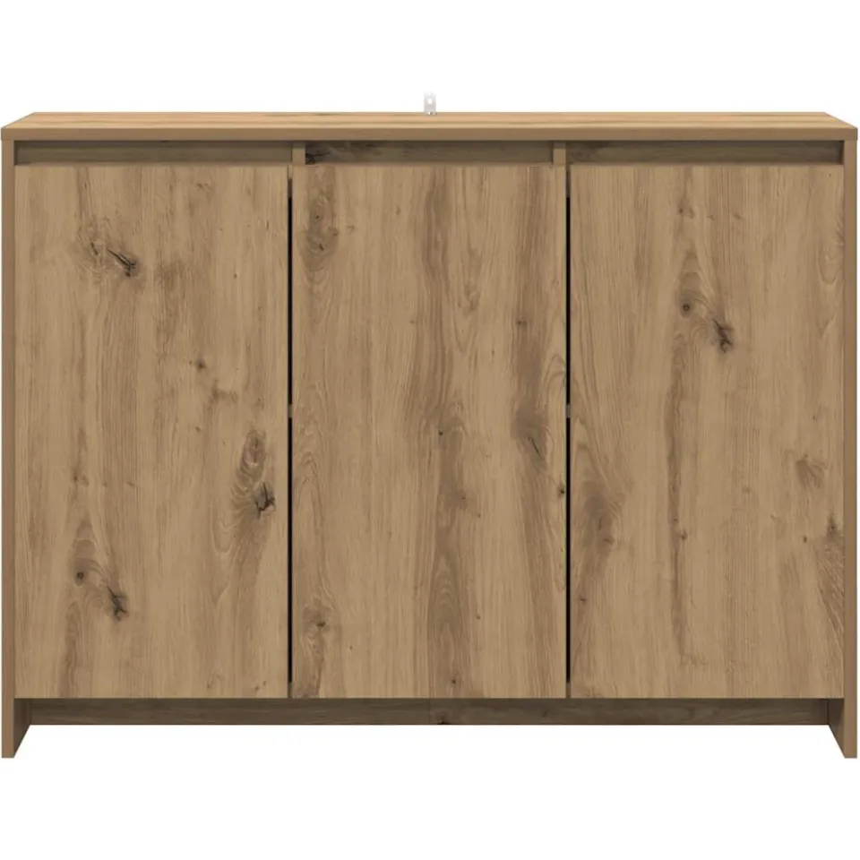 vidaXL Dressoir 102x33x75 cm bewerkt hout artisanaal eikenkleurig Bruin