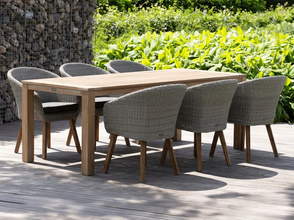 Intenso Furniture Intenso Tropea/ROUGH-S 220cm dining tuinset 7-delig bruin, foto 4