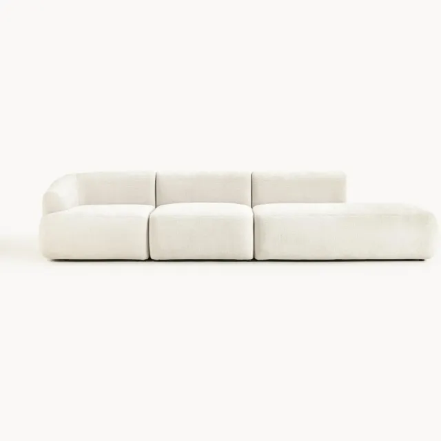 Westwing Collection Modulaire chaise lounge Sofia (2-zits) Wit