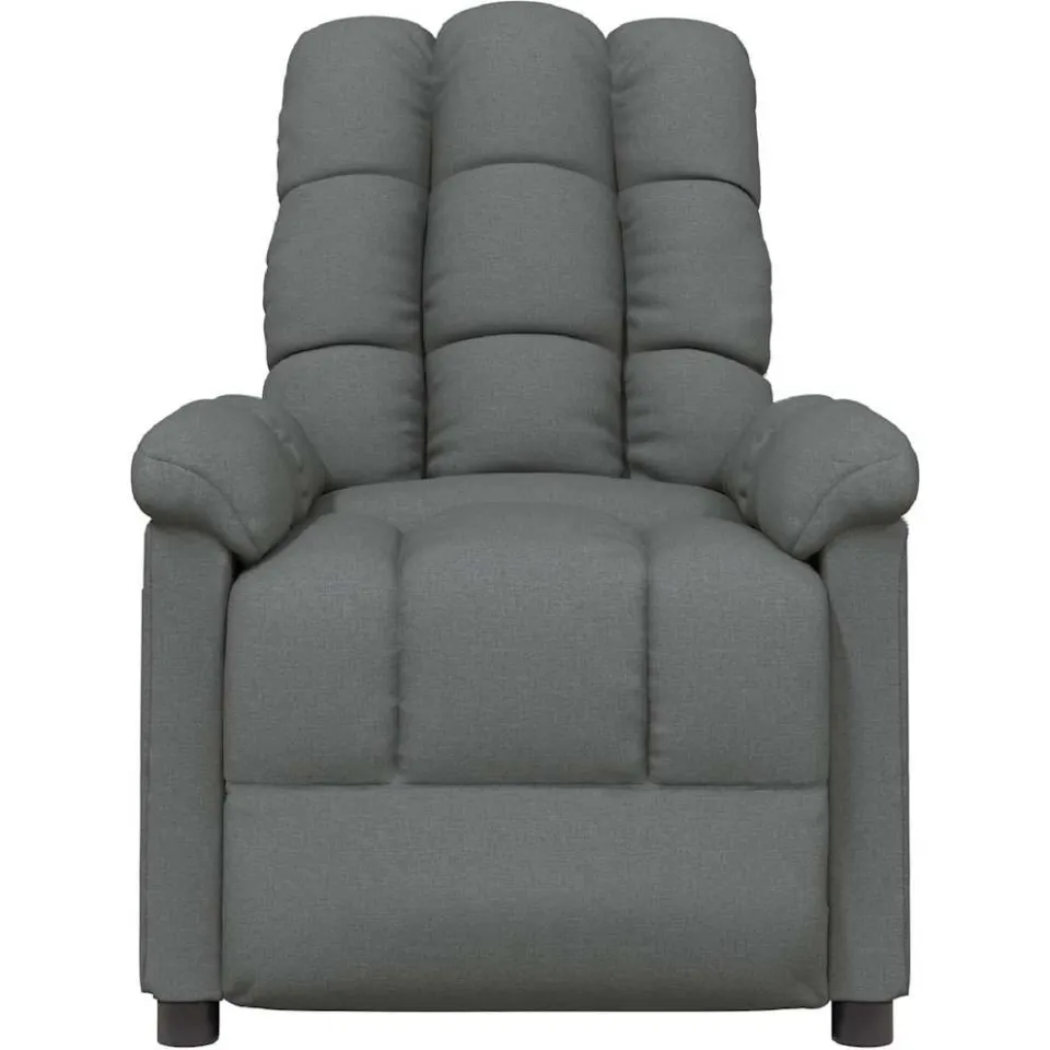 vidaXL Massagestoel stof donkergrijs