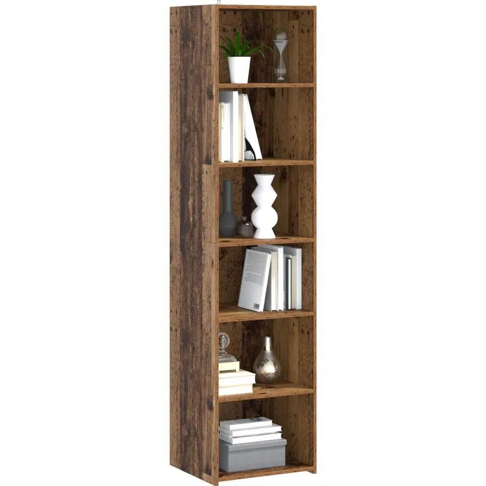 vidaXL Dressoir Oud hout 45 x 41 x 185 cm Bewerkt hout Bruin