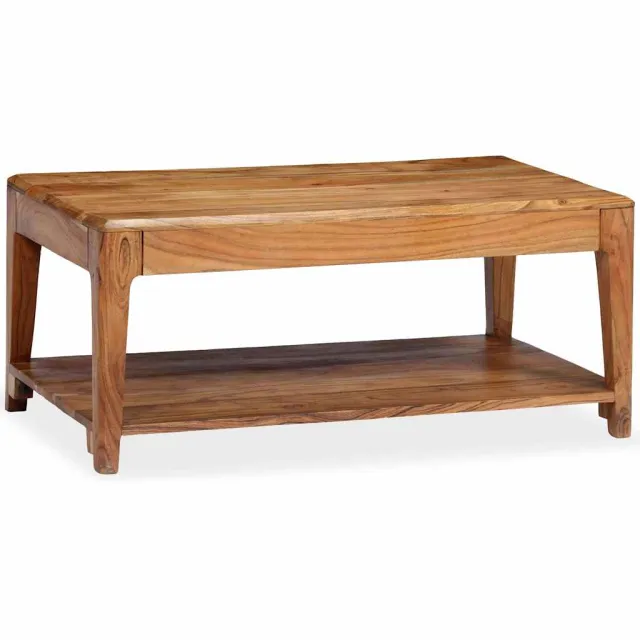 vidaXL Salontafel 88x50x38 cm massief hout Bruin